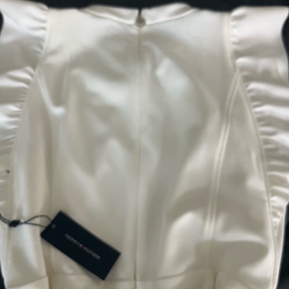 Tommy Hilfiger Elegant White Ruffle Dress - Picture 6 of 6